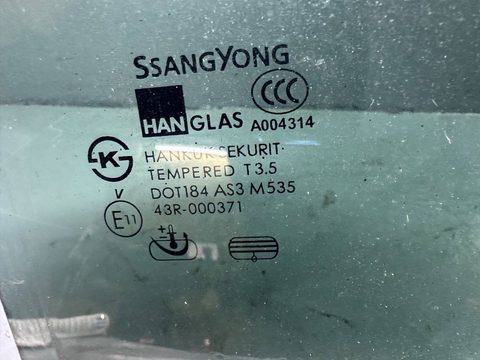 Стекло двери задней правой SsangYong Kyron, 2006 г., арт. B92470819, фото 2