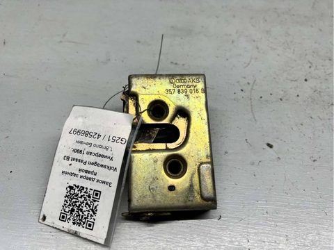 Замок двери задней правой Volkswagen Passat B3, 1990 г., OEM 357839016D, арт. B42586997