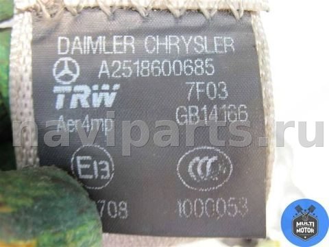 Ремень безопасности задний правый Mercedes R, OEM A2518600685, арт. 00050900, фото 3