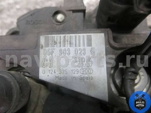 Генератор Volkswagen Touran, 2007 г., OEM 06F903023G, арт. 00091907, фото 6
