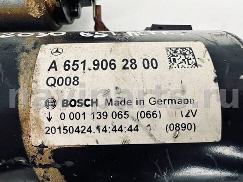 Стартер Mercedes C W204, 2009 г., OEM 0001139065, арт. 12030, фото 8