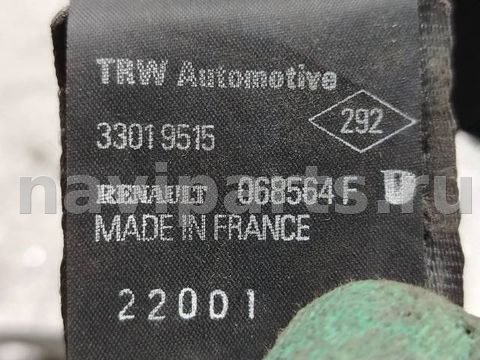 Ремень безопасности передний правый Renault Clio, OEM 068564f, арт. 175610, фото 4