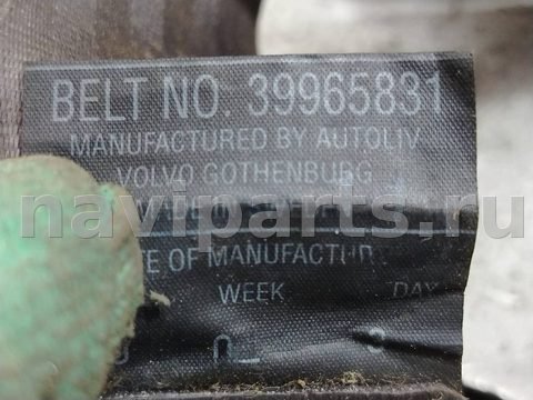 Ремень безопасности задний левый Volvo S80, OEM 39965831, арт. 178064, фото 4