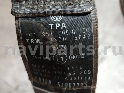 Ремень безопасности передний левый Volkswagen Beetle A4, OEM 1с1857705g, арт. 185312, фото 5