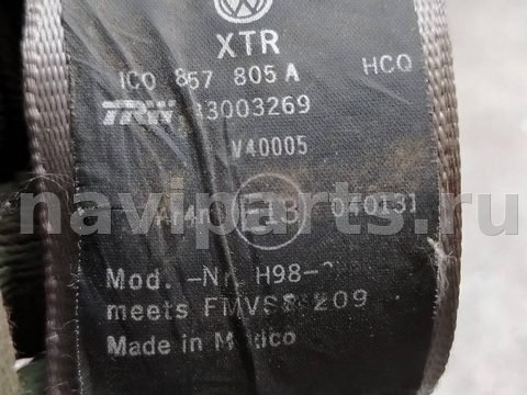 Ремень безопасности задний левый Volkswagen Beetle A4, OEM 1с0857805а, арт. 186361, фото 4