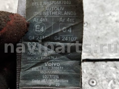 Ремень безопасности задний правый Volvo V40 рестайлинг, OEM 570587040, арт. 190307, фото 4