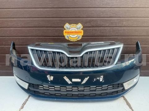 Бампер передний Skoda Rapid, 2012 г., OEM 5JA807221, арт. 9571