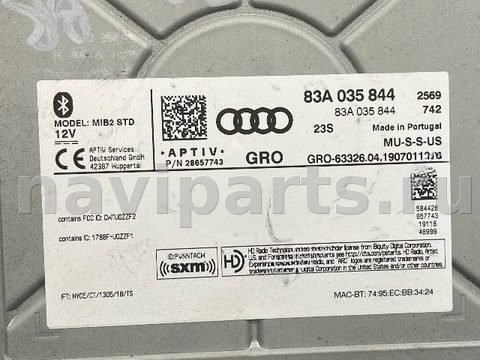 Блок мультимедиа Audi Q3, 2019 г., OEM 83A035844, арт. 153934777, фото 10