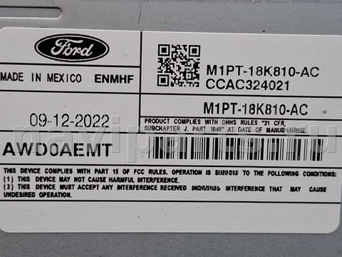 Блок мультимедиа Ford Bronco Sport, 2022 г., OEM M1PT18K810AC, арт. 330901, фото 4