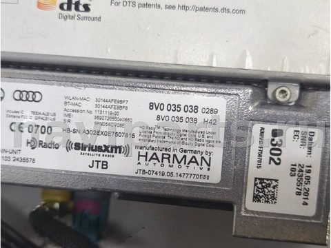Блок навигации Audi A3 8V, 2012 г., OEM 8V0035038, арт. 21134503, фото 4