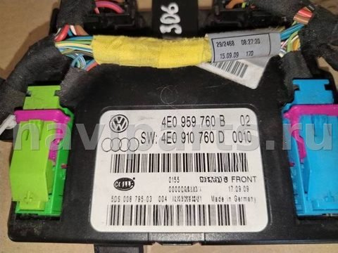 Блок памяти сидений Audi A8, 2009 г., OEM 4E0959760B, арт. 8195.T1306, фото 3