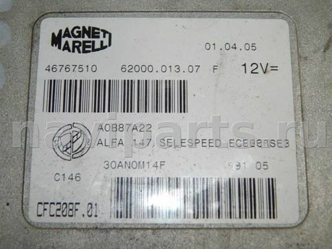 Блок управления АКПП Alfa Romeo 147, 2005 г., OEM 6200001307F, арт. 35562, фото 2