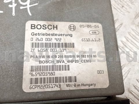 Блок управления АКПП Peugeot 407, 2006 г., OEM 0260002922, арт. A10215, фото 4
