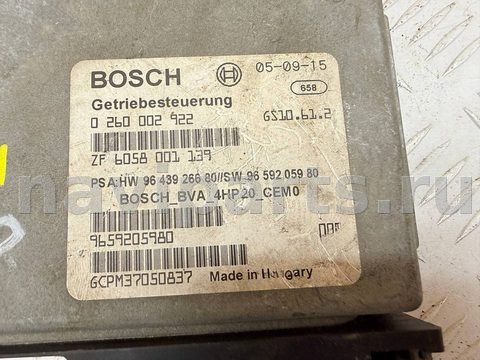 Блок управления АКПП Peugeot 407, 2006 г., OEM 0260002922, арт. A47934_2