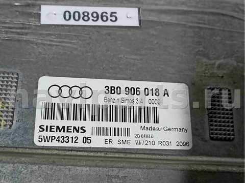 Блок управления двигателем Audi A4, 2000 г., OEM 3b0906018a, арт. 008965, фото 2