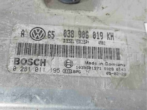 Блок управления двигателем Volkswagen Golf, 2000 г., OEM 038906019kh, арт. 015963, фото 2