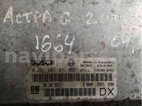 Блок управления двигателем Opel Astra, 2001 г., арт. 5768, фото 2