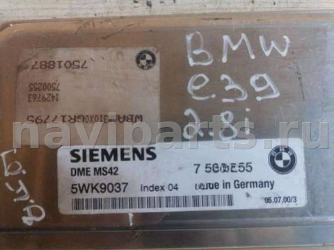 Блок управления двигателем BMW 5 E39, 2000 г., OEM SIEMENS5WK9037, арт. 82653031, фото 3