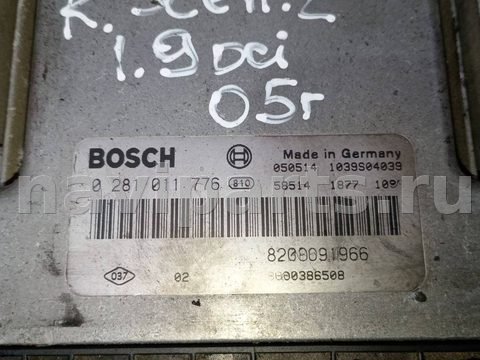 Блок управления двигателем Renault Scenic, 2005 г., OEM 0281011776, арт. 88376603, фото 2