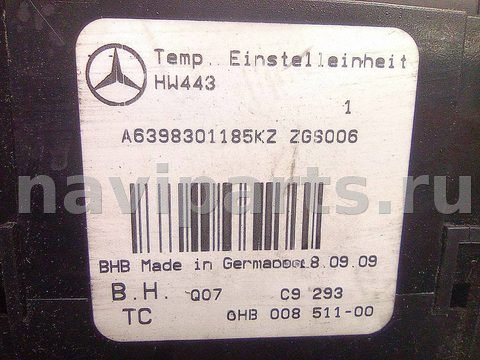 Блок управления печки/климат-контроля Mercedes Vito W639, 2010 г., арт. A10387, фото 4