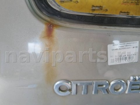 Дверь задняя распашная левая Citroen Berlingo, 2002 г., арт. 122597, фото 3