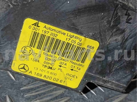 Фара правая Mercedes A W169, 2005 г., OEM 0301197202, арт. 006001, фото 4