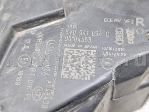 Фара правая Audi A3, 2018 г., OEM 8V0941034C, арт. 35145, фото 9