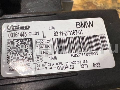 Фары передние (комплект) BMW 4 F32/F33/GT F36, 2019 г., OEM 6311271167101, арт. 113205240, фото 6
