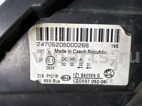 Фары передние (комплект) Skoda Octavia, 2009 г., OEM 1Z1941015G, арт. 21698, фото 12
