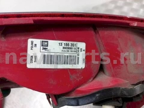 Фонарь задний правый Opel Corsa, 2007 г., OEM 13186351, арт. 1099697, фото 4