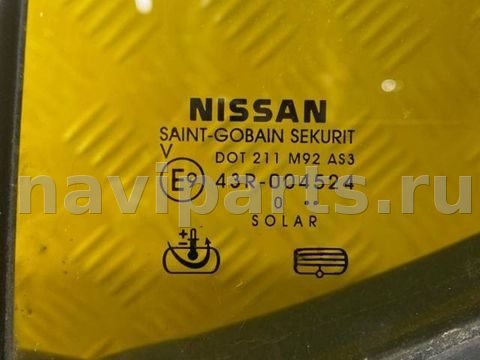 Форточка задняя левая Nissan Navara, 2010 г., OEM 82263EB320, арт. 187239, фото 2