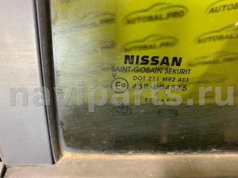 Форточка задняя левая Nissan Pathfinder, 2008 г., OEM 82263EB33A, арт. 252030, фото 2