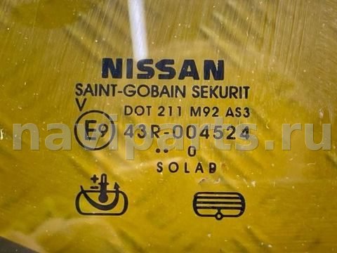 Форточка задняя правая Nissan Navara, 2010 г., OEM 82262EB320, арт. 186826, фото 2