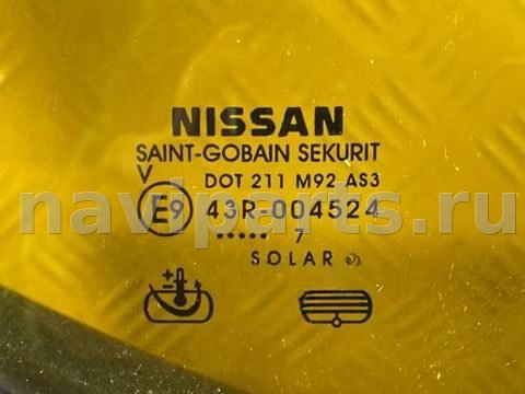 Форточка задняя правая Nissan Navara, 2007 г., OEM 82262EB320, арт. 186918, фото 2