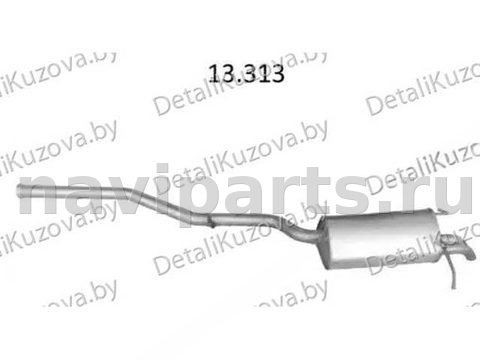 Глушитель Mercedes C W203, 2000 г., арт. 99393