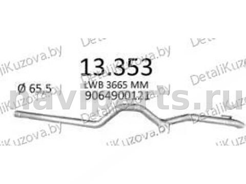 Глушитель Mercedes Sprinter, 2006 г., арт. 99394