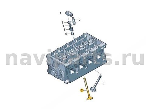 Клапан впускной Audi A3 8V, 2013 г., OEM CXSA, арт. B120220_2