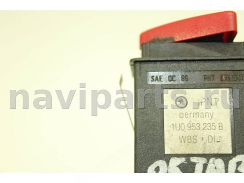 Кнопка аварийной сигнализации Skoda Octavia A4, 1999 г., OEM 1U0953235B, арт. 108705912, фото 4