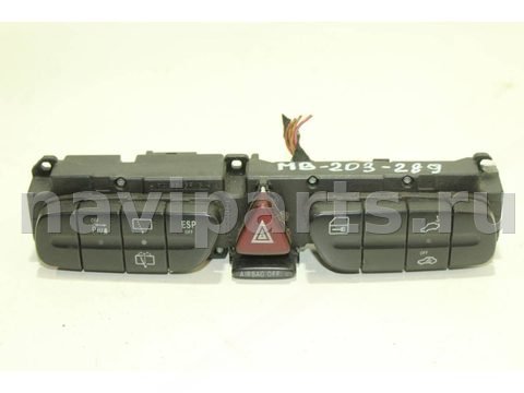 Кнопка аварийной сигнализации Mercedes C W203, 2003 г., OEM 2038219158, арт. 108847276