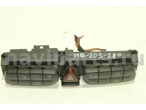 Кнопка аварийной сигнализации Mercedes C W203, 2003 г., OEM 2038219158, арт. 108847276, фото 2