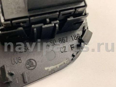 Кнопка стеклоподъёмника задняя правая Skoda Octavia A7, 2013 г., OEM 5E0867186, арт. B5312, фото 4