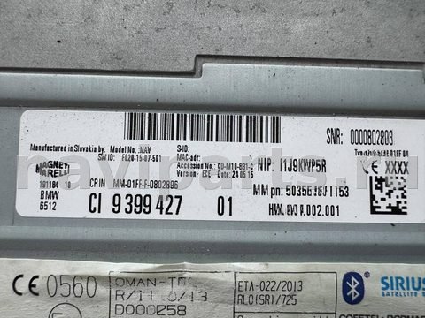 Магнитола BMW 4 F32/F33/GT F36, 2019 г., OEM 65129459858, арт. 42241_10, фото 5