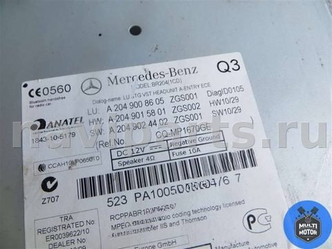 Магнитола Mercedes GLK X204, 2012 г., OEM A2049008605, арт. B00081750, фото 5