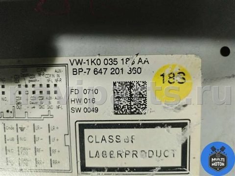 Магнитола Volkswagen Passat, 2012 г., OEM 1K0035185AA, арт. B00109310, фото 4