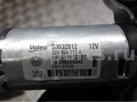 Моторчик заднего стеклоочистителя Volkswagen Passat, 2014 г., OEM 3c9955711a, арт. 0215044, фото 3