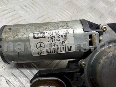 Моторчик заднего стеклоочистителя Mercedes Vito W639, 2006 г., арт. 1084899, фото 3