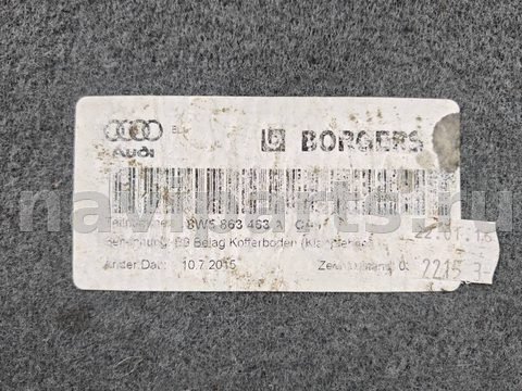 Пол багажника Audi A4, 2017 г., OEM 8W5863463A, арт. D19390, фото 6