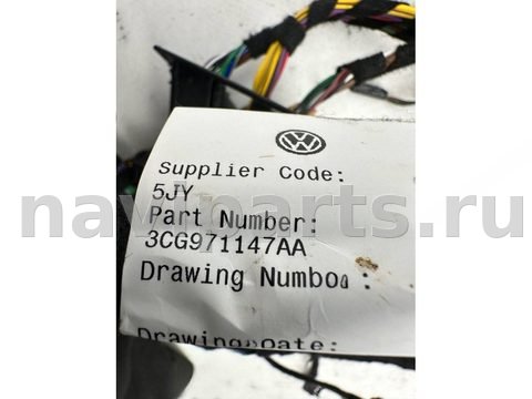 Проводка крышки багажника Volkswagen Touareg, 2018 г., OEM 3CG971147AA, арт. B126378, фото 3