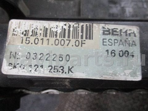 Радиатор основной Volkswagen Polo, 1998 г., OEM 6k0121253k, арт. 0147236, фото 5