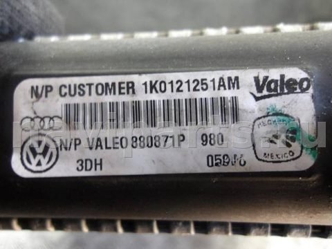 Радиатор основной Volkswagen Golf, 2008 г., OEM 1k0121251am, арт. 0255409, фото 3